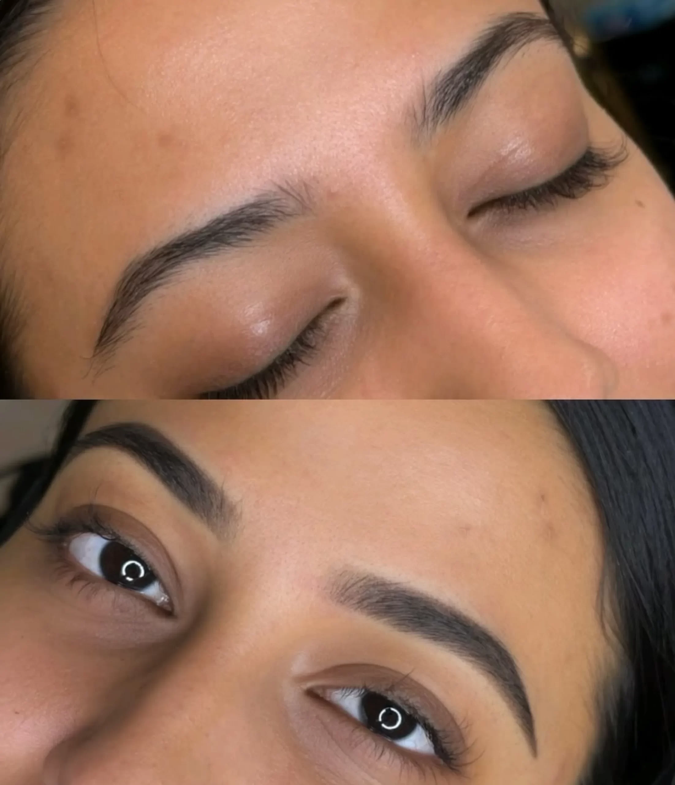 eyebrow tattoo before after